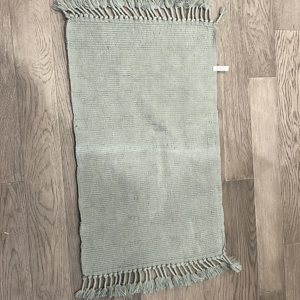 World Market Hand-Woven Checkered Bath Mat